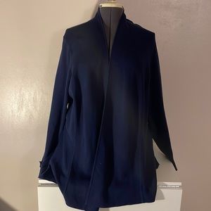 Eileen Fisher Navy Silk Sweater Wrap Size 3X